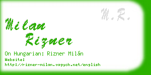 milan rizner business card